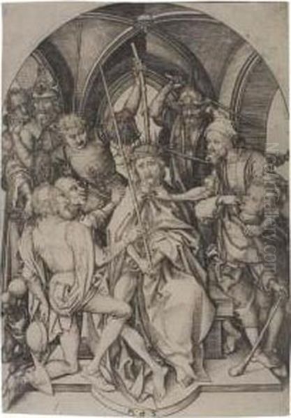 Christ Crowned With Thorns Oil Painting by Martin Schongauer