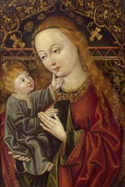 Madonna And Child. Oil Painting by Martin Schongauer