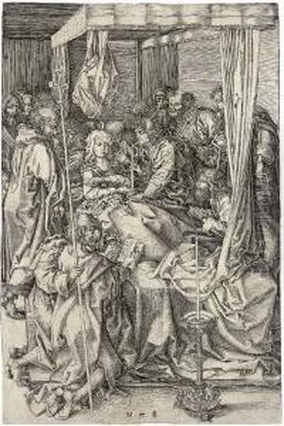 The Death Of The Virgin Oil Painting by Martin Schongauer