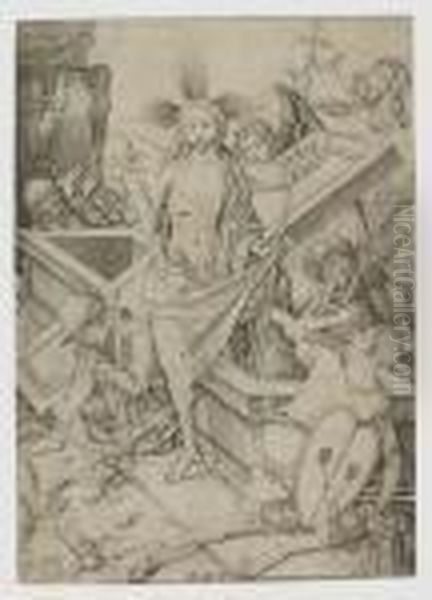 The Resurrection Oil Painting by Martin Schongauer