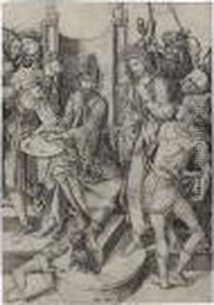 Christ Before Pilate Oil Painting by Martin Schongauer