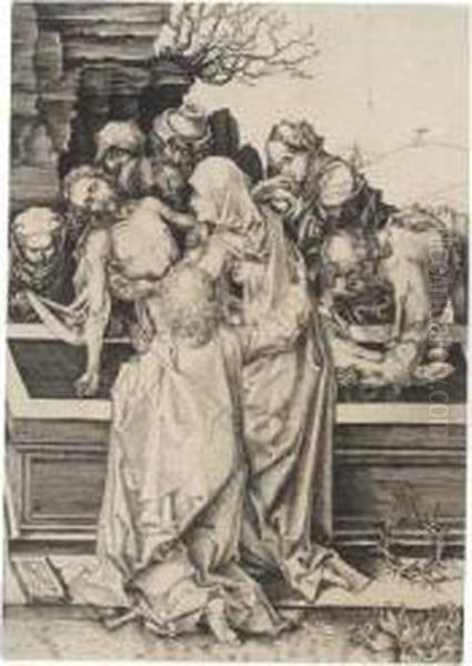 The Entombment Oil Painting by Martin Schongauer