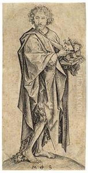 Saint John The Baptist Oil Painting by Martin Schongauer