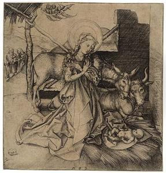 The Nativity Oil Painting by Martin Schongauer