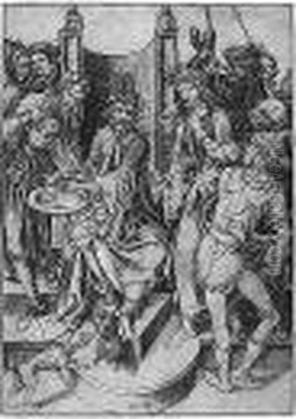 Christ Before Pilate (bartsch 14; Lehrs 24) Oil Painting by Martin Schongauer