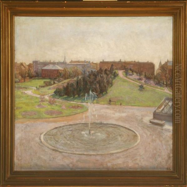 The Botanical Gardens In Copenhagen Oil Painting by Carl Schou