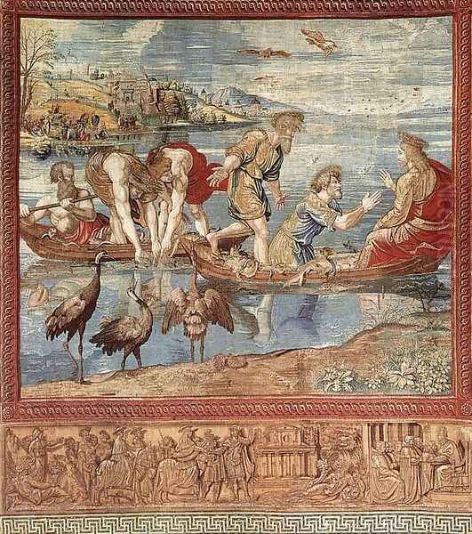 The Miraculous Draught of Fishes c. 1519 Oil Painting by Pieter van Edingen van Aelst