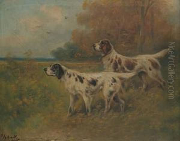 Setters Aan De Zoom Van Het Bos Oil Painting by Paul Henry Schouten