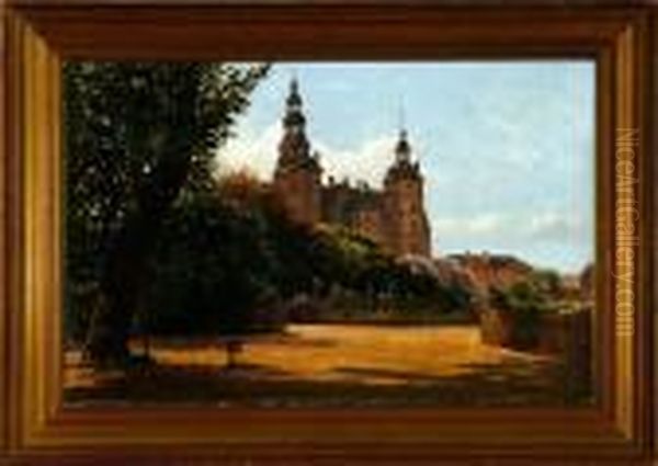 Park Scenery From The King's Garden In Copenhagen Oil Painting by Axel Thorsen Schovelin