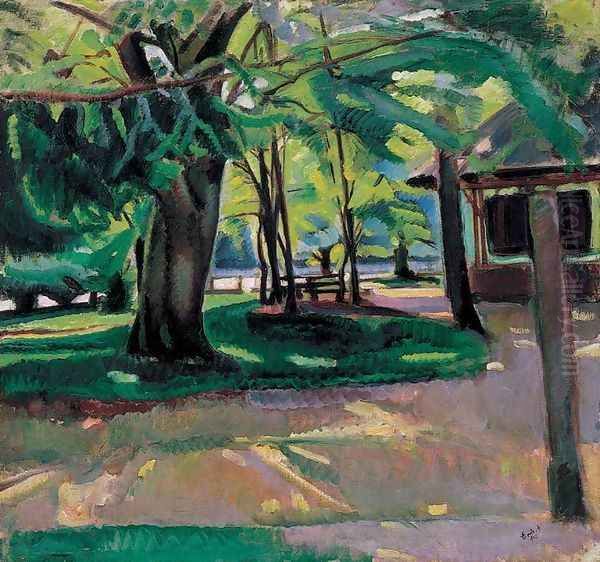 Park, 1912 Oil Painting by Andor Eros