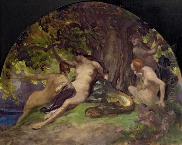 Weibliche Akte Oil Painting by Alois Hans Schramm