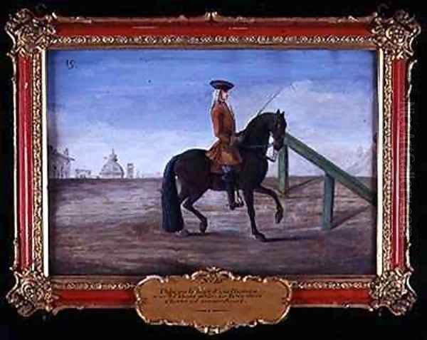 No 19 A horse of the Spanish Riding School Oil Painting by Baron Reis d' Eisenberg