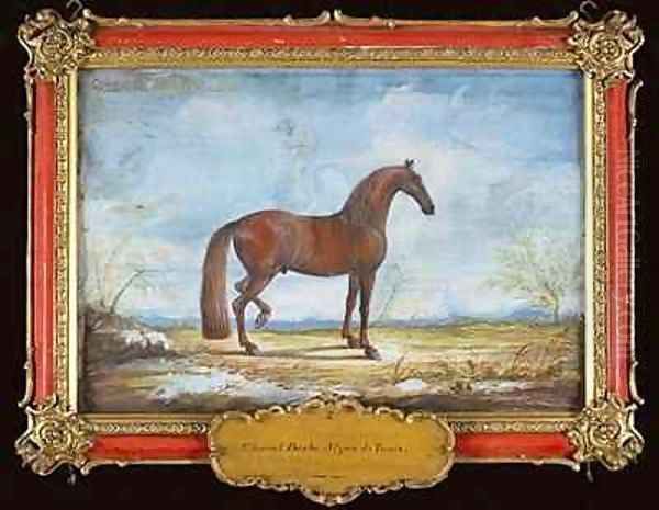 No 2 Alzan de Tunis a Barbary horse of the Spanish Riding School Oil Painting by Baron Reis d' Eisenberg