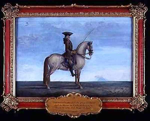 No 9 A grey horse of the Spanish Riding School Oil Painting by Baron Reis d' Eisenberg