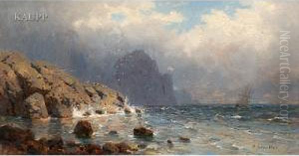 Norwegische Kustenlandschaft Oil Painting by Robert Schultze