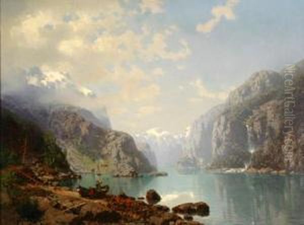 Norfjord, Norwegen Oil Painting by Robert Schultze