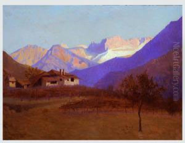 Paesaggiodolomitico Oil Painting by Karl Maria Schuster