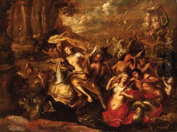 The Wedding Of Neptune And Amphitrite Oil Painting by Cornelis I Schut