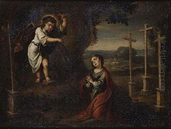 Nino De Pasion Apareciendose A Maria Magdalena Oil Painting by Cornelis Iii Schut