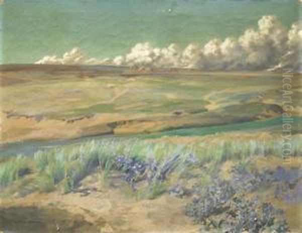 Les Dunes Oil Painting by Carlos Schwabe