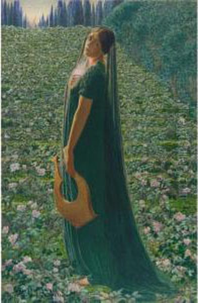 Elysian Fields Oil Painting by Carlos Schwabe