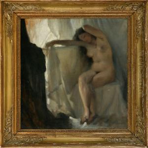 A Nude Oil Painting by Frans Schwartz