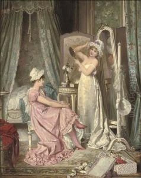 The Boudoir Oil Painting by Karl Schweninger