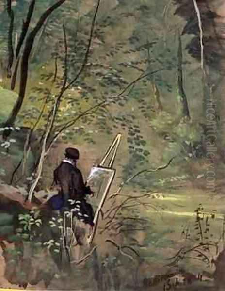 Hestercombe Woods Oil Painting by The Rev. John Eagles