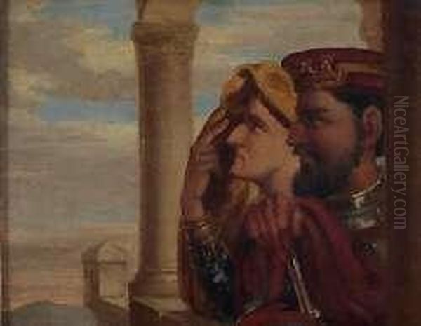 Sketch For A Fresco Of Macbeth And Lady Macbeth Oil Painting by David Scott