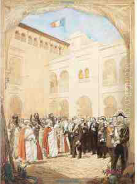 Centenaire De L'algerie Oil Painting by Georges Bertin, Dit Scott De Plagnolles