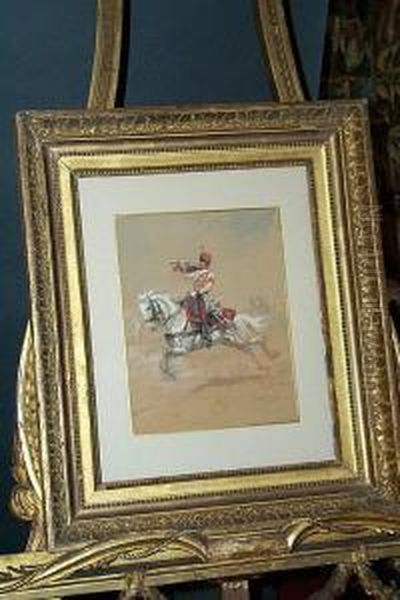 Trompette De Hussards Oil Painting by Georges Bertin, Dit Scott De Plagnolles