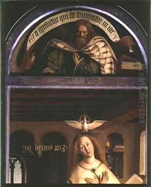 The Ghent Altarpiece The Prophet Micah and the Virgin Annunciate Oil Painting by Hubert & Jan van Eyck