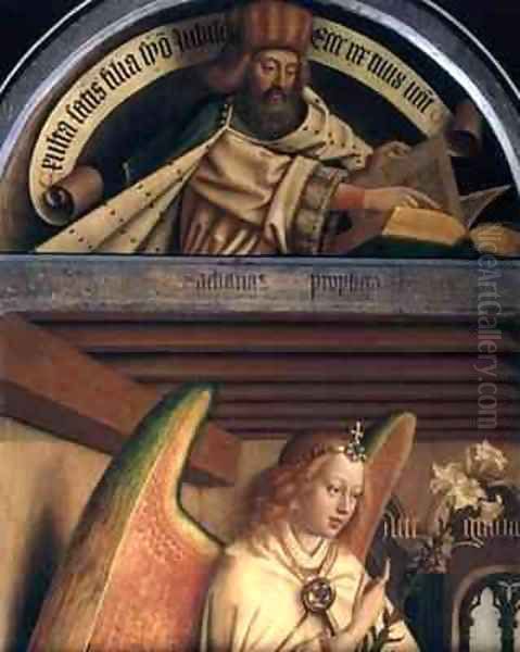 The Ghent Altarpiece The Prophet Zacharias and the Angel Gabriel Oil Painting by Hubert & Jan van Eyck