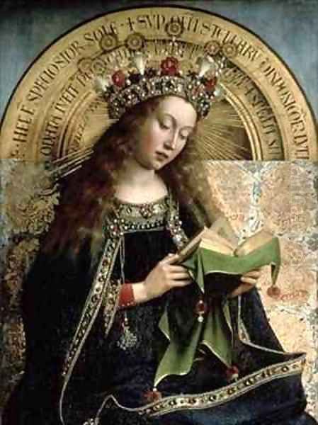 The Ghent Altarpiece The Virgin Mary 2 Oil Painting by Hubert & Jan van Eyck