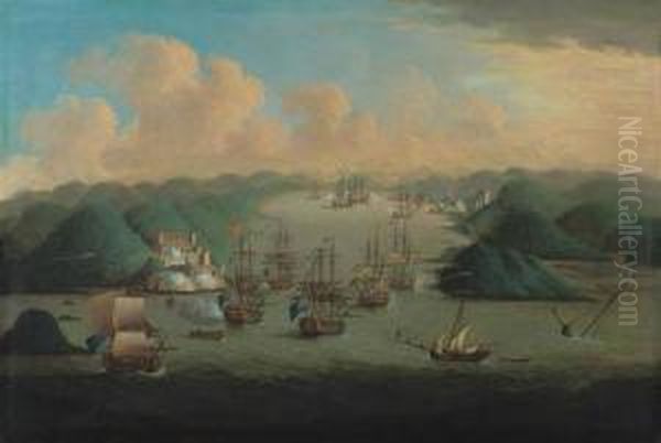 The Taking Of Porto Bello, 23rd November 1739 Oil Painting by Samuel Scott