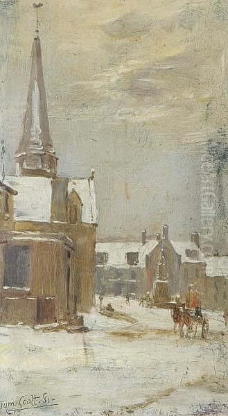 The Town Hall, Selkirk Oil Painting by Tom Scott