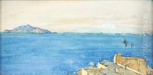 Ischia, Bay Of Naples, Past Capri Oil Painting by Tom Scott