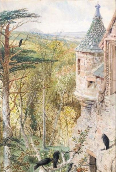 The Firth Of Clyde From Penkill Castle Oil Painting by William Bell Scott