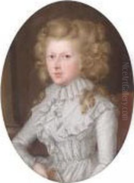 Portrait Of A Lady Oil Painting by James Scouler