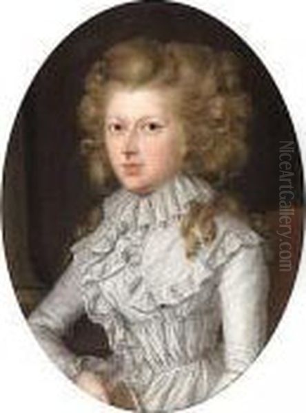 Portrait Of A Lady Oil Painting by James Scouler