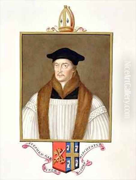 Portrait of Stephen Gardiner Bishop of Winchester from Memoirs of the Court of Queen Elizabeth Oil Painting by Sarah Countess of Essex