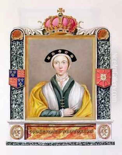 Portrait of Anne of Cleves 4th Queen of Henry VIII from Memoirs of the Court of Queen Elizabeth Oil Painting by Sarah Countess of Essex