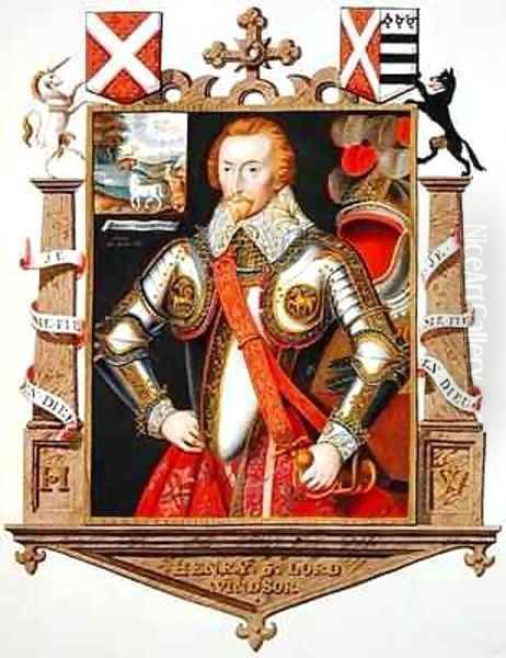 Portrait of Henry 5th Lord Windsor 1562-1615 from Memoirs of the Court of Queen Elizabeth Oil Painting by Sarah Countess of Essex