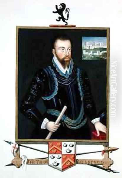 Portrait of Sir Thomas Wilsford from Memoirs of the Court of Queen Elizabeth Oil Painting by Sarah Countess of Essex