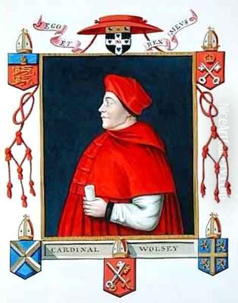 Portrait of Thomas Wolsey Cardinal and Statesman from Memoirs of the Court of Queen Elizabeth Oil Painting by Sarah Countess of Essex