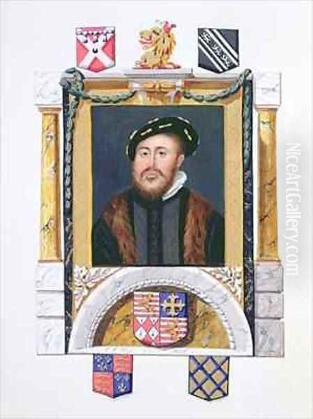 Portrait of Charles Brandon 1488-1545 Duke of Suffolk as a Young Man Oil Painting by Sarah Countess of Essex