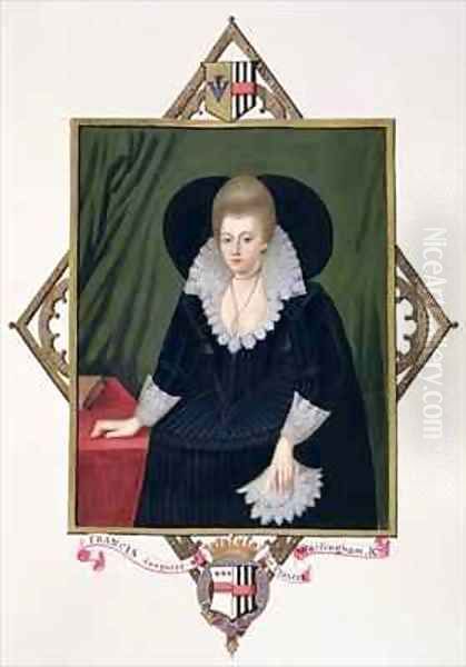 Portrait of Frances Walsingham Countess of Essex from Memoirs of the Court of Queen Elizabeth Oil Painting by Sarah Countess of Essex