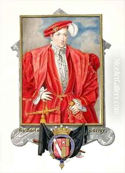 Portrait of Henry Howard Earl of Surrey from Memoirs of the Court of Queen Elizabeth Oil Painting by Sarah Countess of Essex