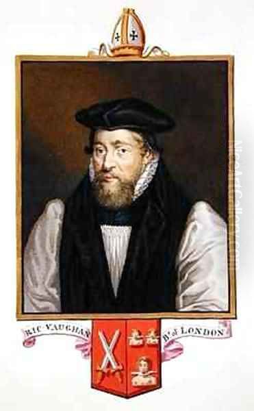 Portrait of Richard Vaughan Bishop of London from Memoirs of the Court of Queen Elizabeth Oil Painting by Sarah Countess of Essex