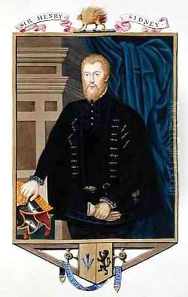 Portrait of Sir Henry Sidney from Memoirs of the Court of Queen Elizabeth Oil Painting by Sarah Countess of Essex